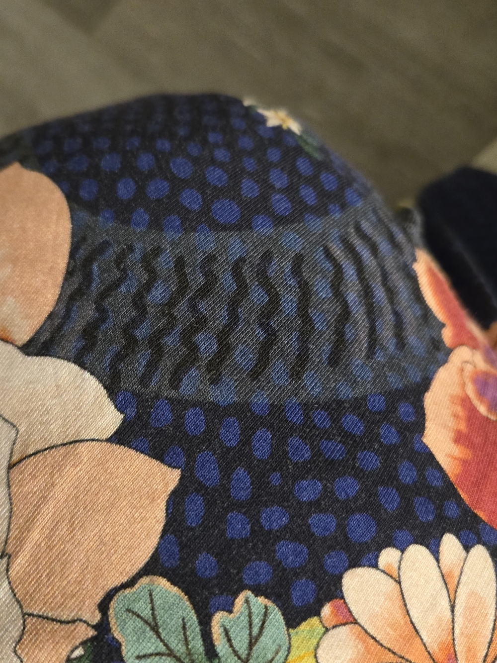 Johnny Was Navy Floral Collared Tunic - Picture 5 of 16